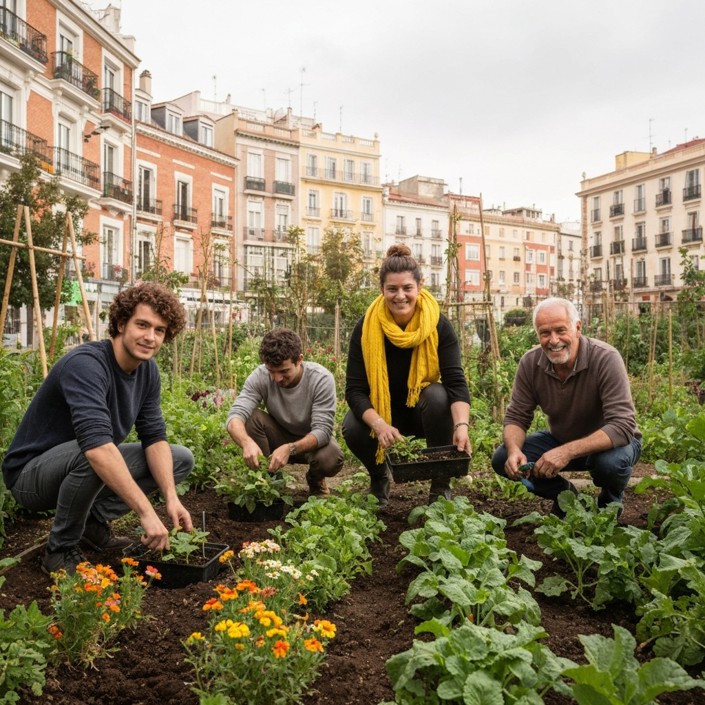 Fostering Community Through Urban Gardens in Madrid