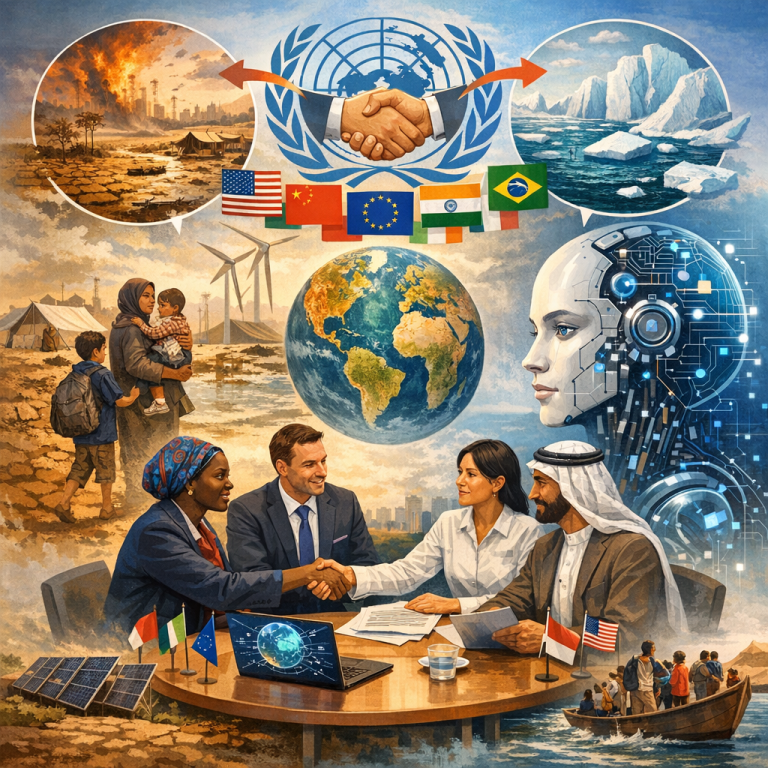 Emerging Global Trends in AI Governance and Climate Mobility